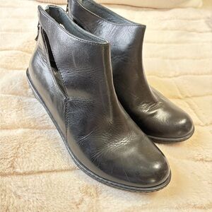 Dansko Black Leather Ankle Booties